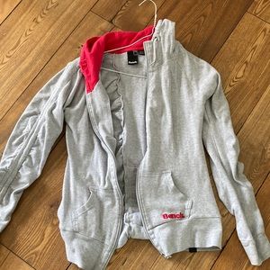 Gray and Pink Bench hoodie:)